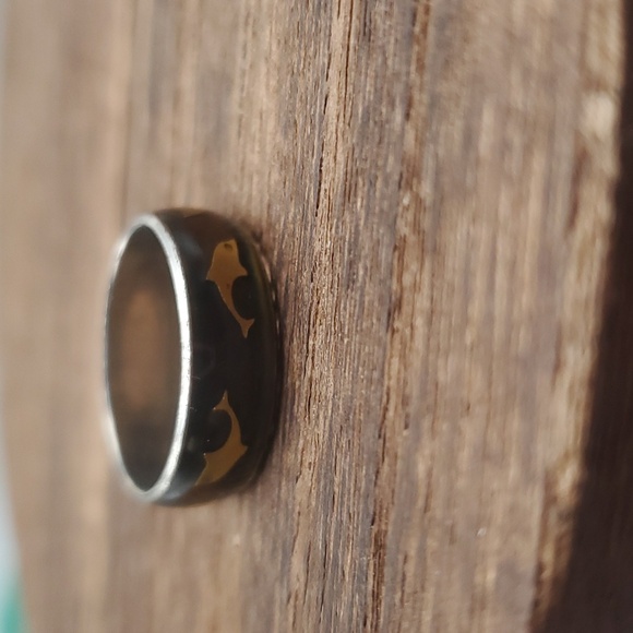 Dolphin aquatic Sealife mood‎ ring size 8 R432 🌟 - Picture 1 of 4